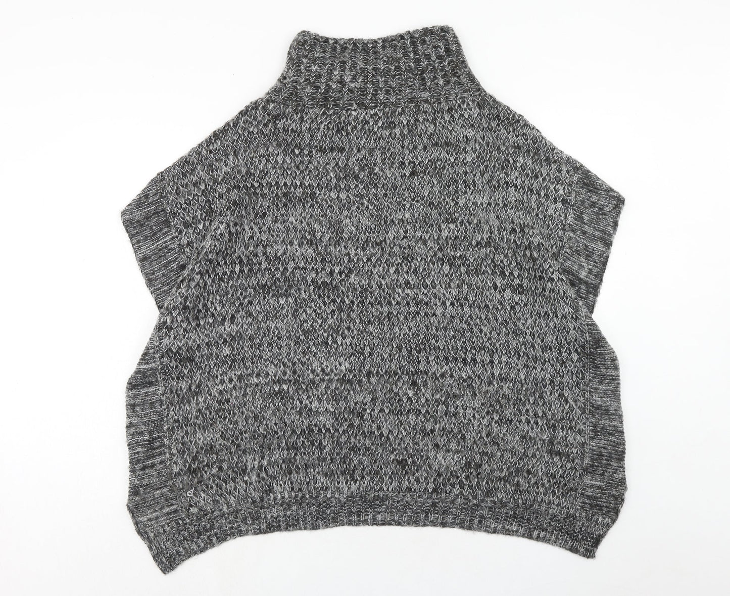 BHS Womens Grey High Neck Acrylic Pullover Jumper Size M
