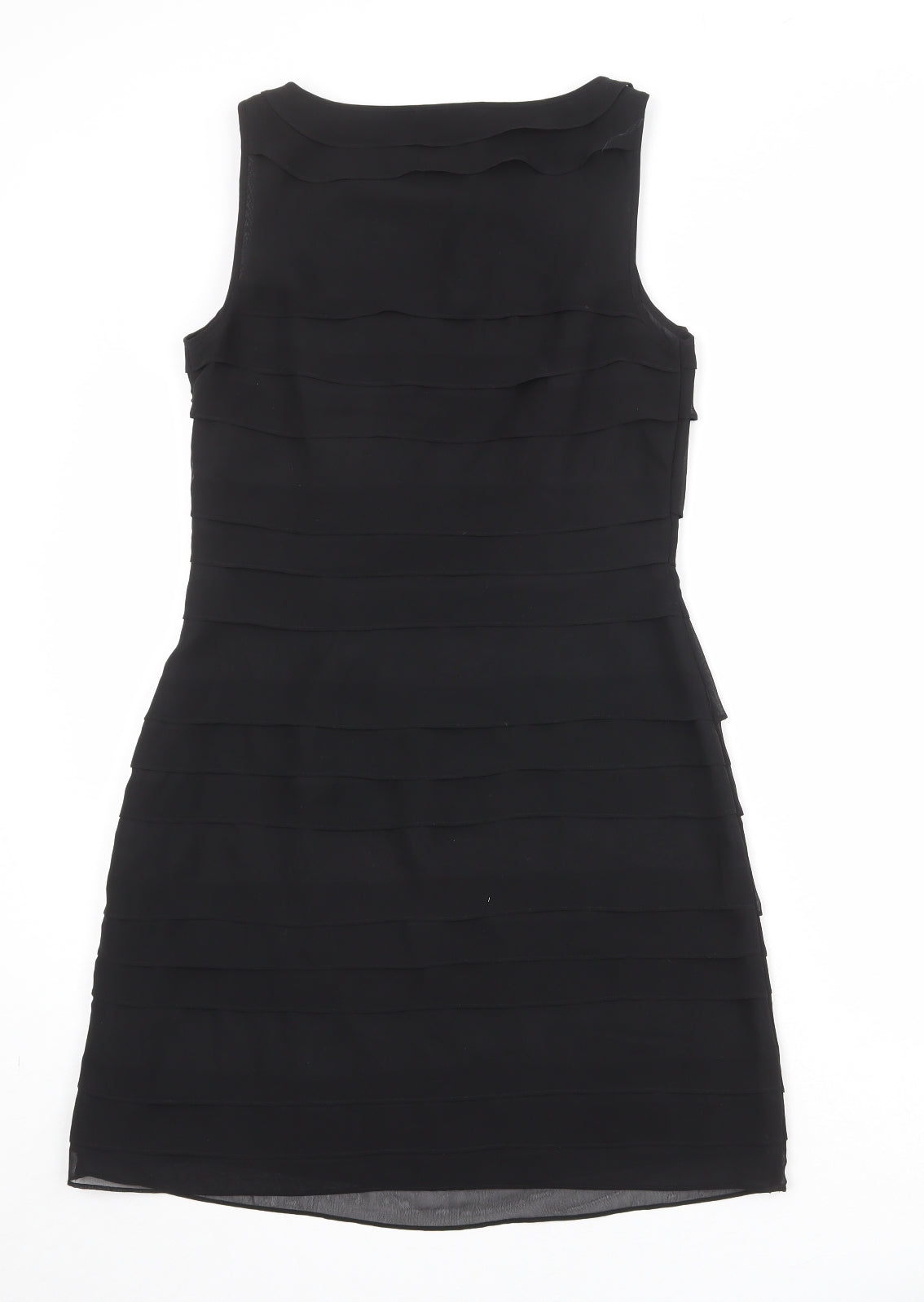Et Vous Womens Black Polyester Shift Size 10 Round Neck Zip