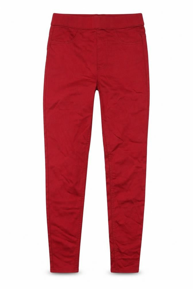 Marks and Spencer Womens Red Cotton Jegging Jeans Size 6 Regular