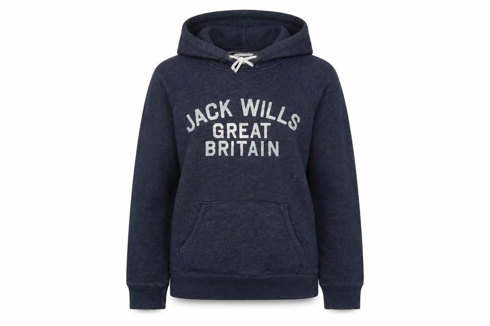 Womens UK S Regular Jack Wills Blue Pullover Hoodie