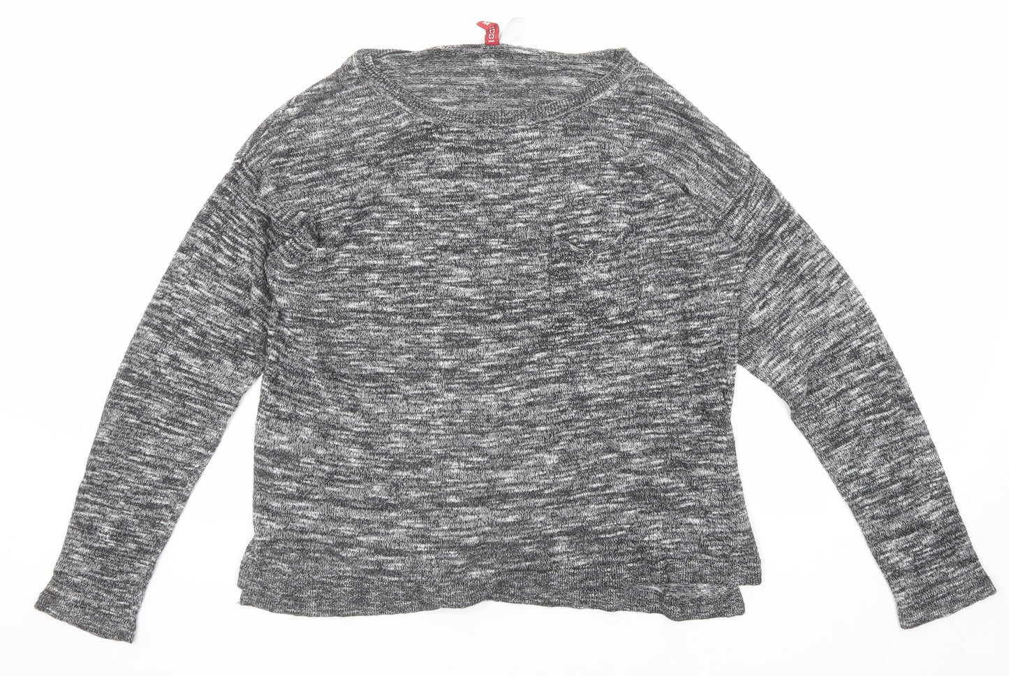 Divided by H&M Womens Black Boat Neck Polyester Pullover Jumper Size M