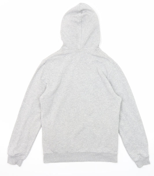 B&C Mens Grey Cotton Pullover Hoodie Size S