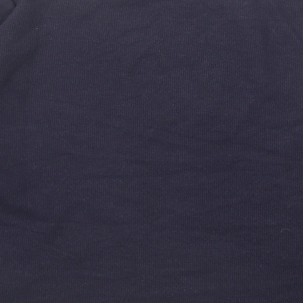 Marks and Spencer Womens Blue Round Neck Floral Polyester Pullover Jumper Size 14