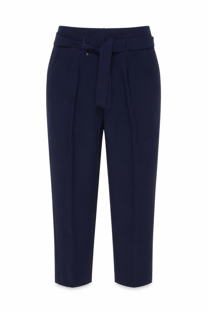 Marks and Spencer Womens Blue Polyester Trousers Size 10 Regular Zip