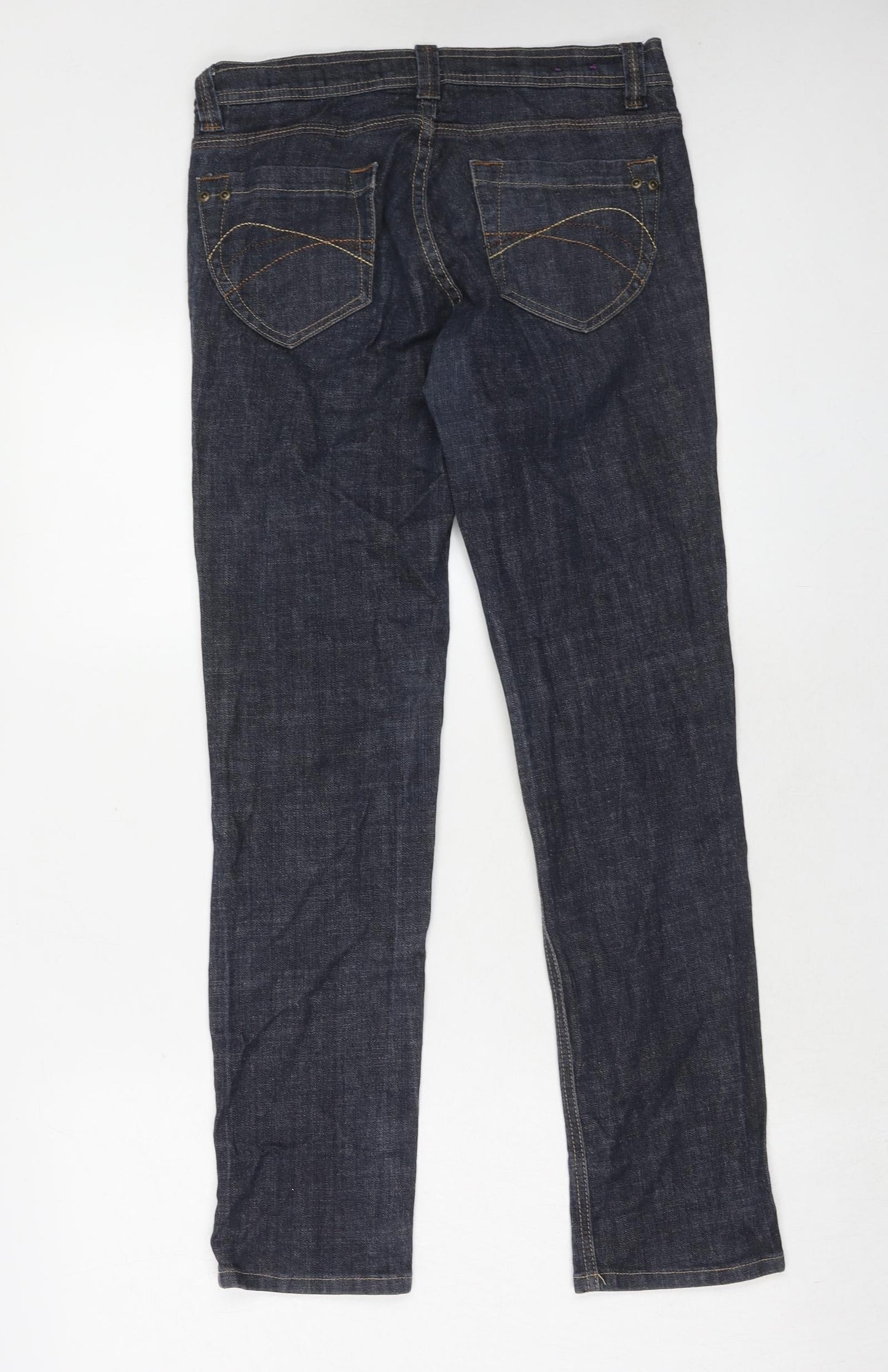 House of Denim Womens Blue Cotton Skinny Jeans Size 10 Regular Zip