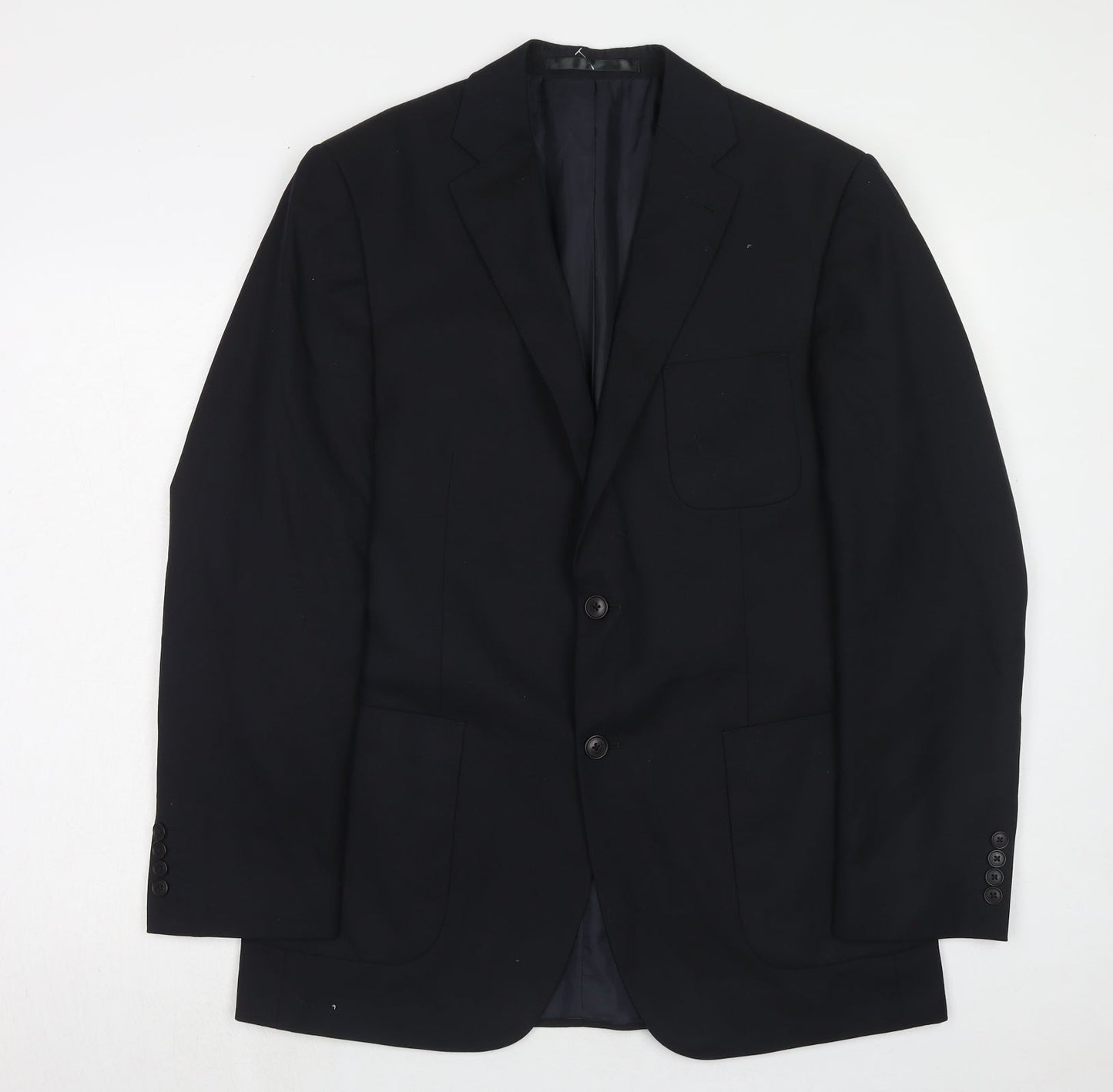 Marks and Spencer Mens Black Polyester Jacket Suit Jacket Size 40 Regular