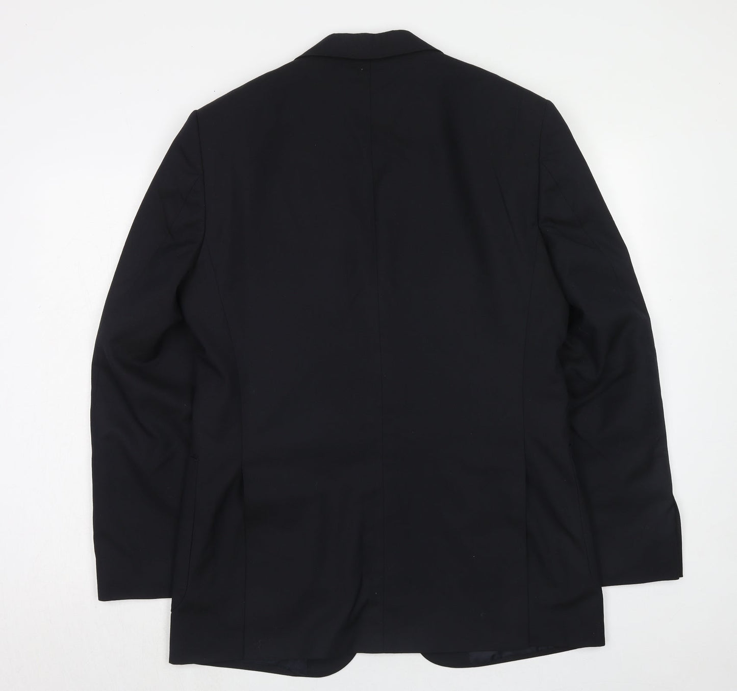 Marks and Spencer Mens Black Polyester Jacket Suit Jacket Size 40 Regular