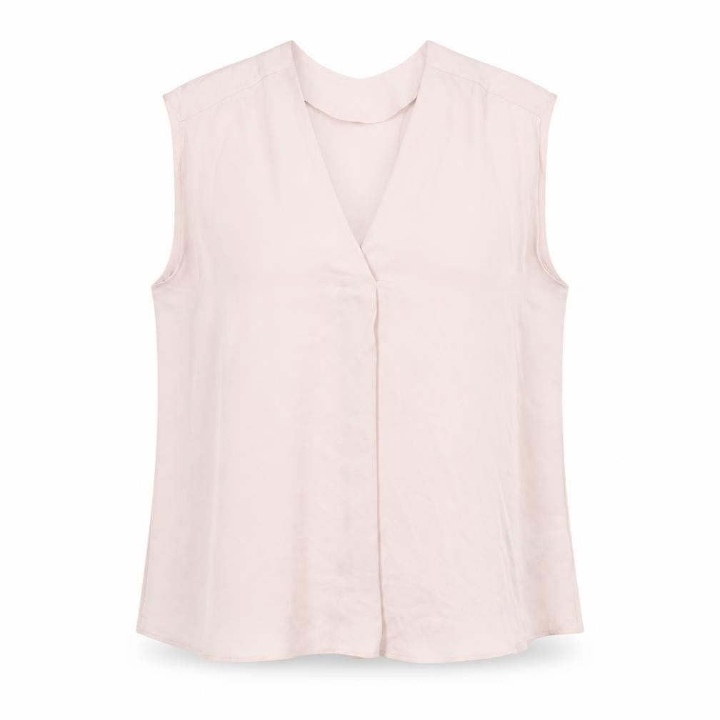Marks and Spencer Womens Pink Polyester Basic Tank Size 10 V-Neck