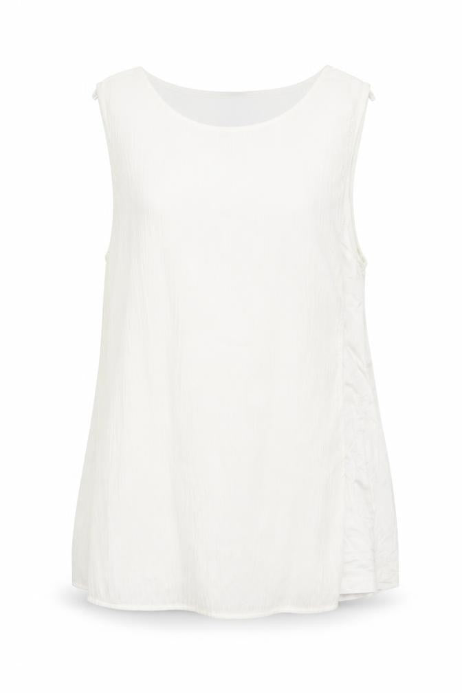 Marks and Spencer Womens Ivory Viscose Basic Tank Size 10 Boat Neck