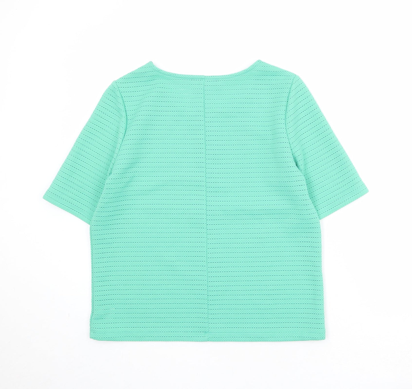 NEXT Womens Green Polyester Jersey T-Shirt Size 12 Round Neck