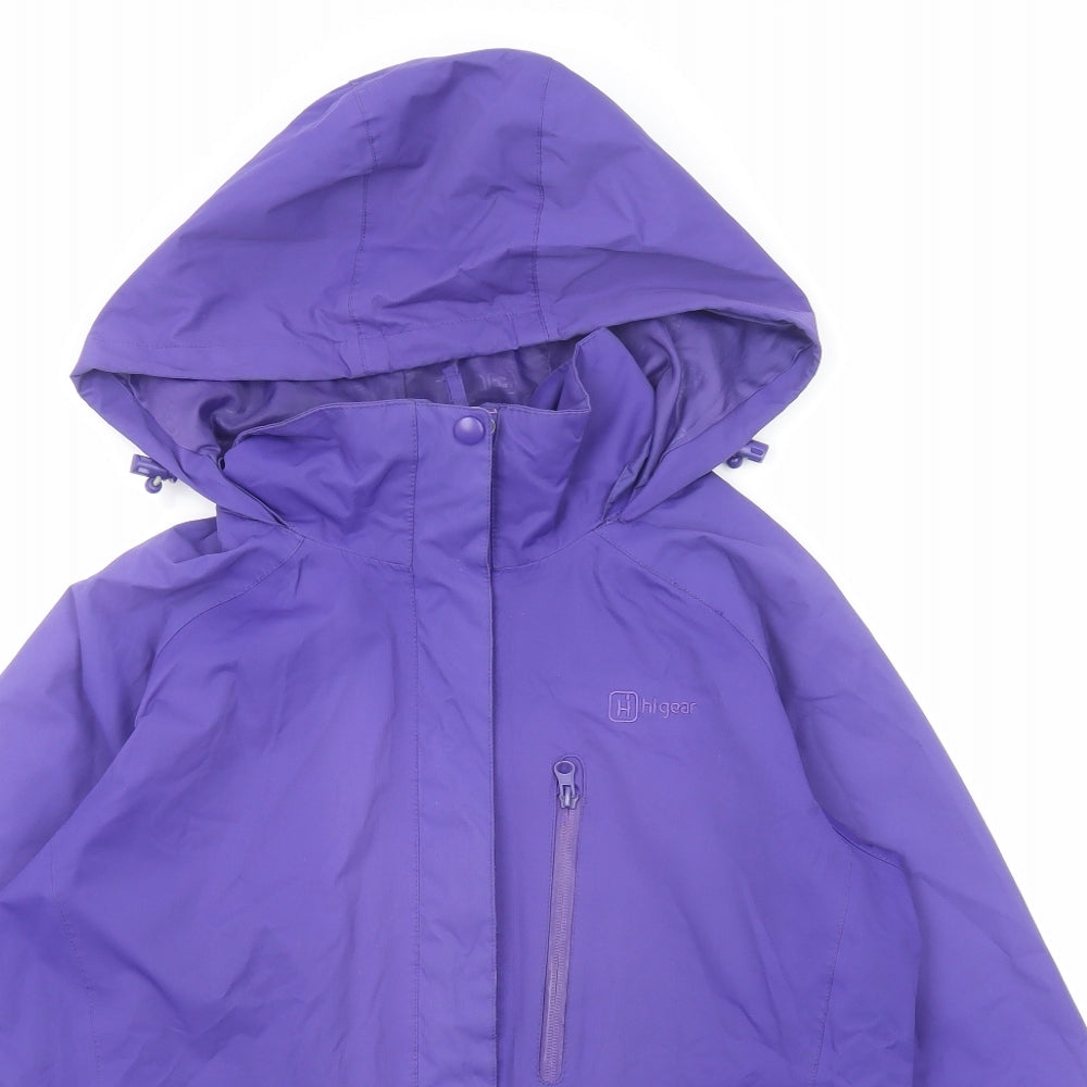Hi Gear Womens Purple Windbreaker Jacket Size 12 Zip