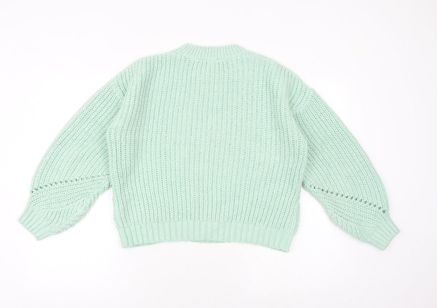 Dorothy Perkins Womens Green Round Neck Acrylic Pullover Jumper Size S
