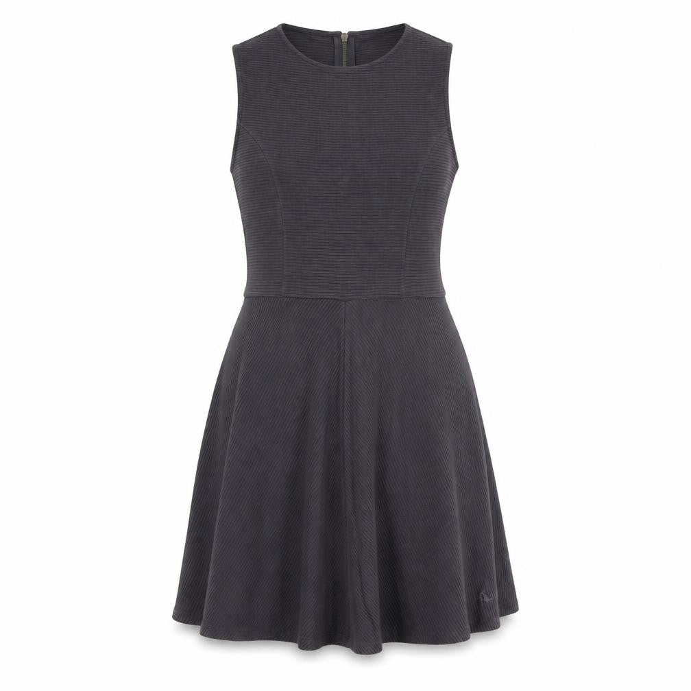 Jack Wills Womens Grey Cotton Skater Dress Size 12 Round Neck Zip
