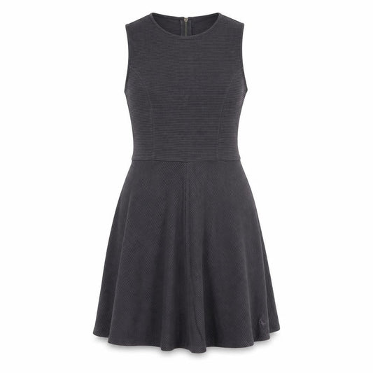 Jack Wills Womens Grey Cotton Skater Dress Size 12 Round Neck Zip