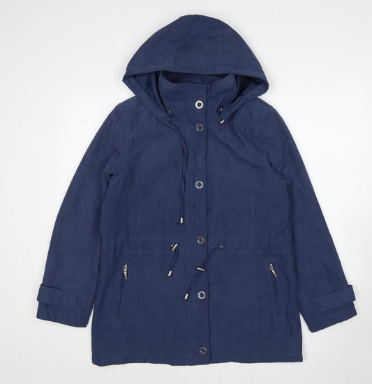 Finesse Womens Blue Jacket Size 12 Zip