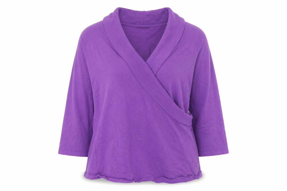 Minuet Womens Purple V-Neck Viscose Pullover Jumper Size 14