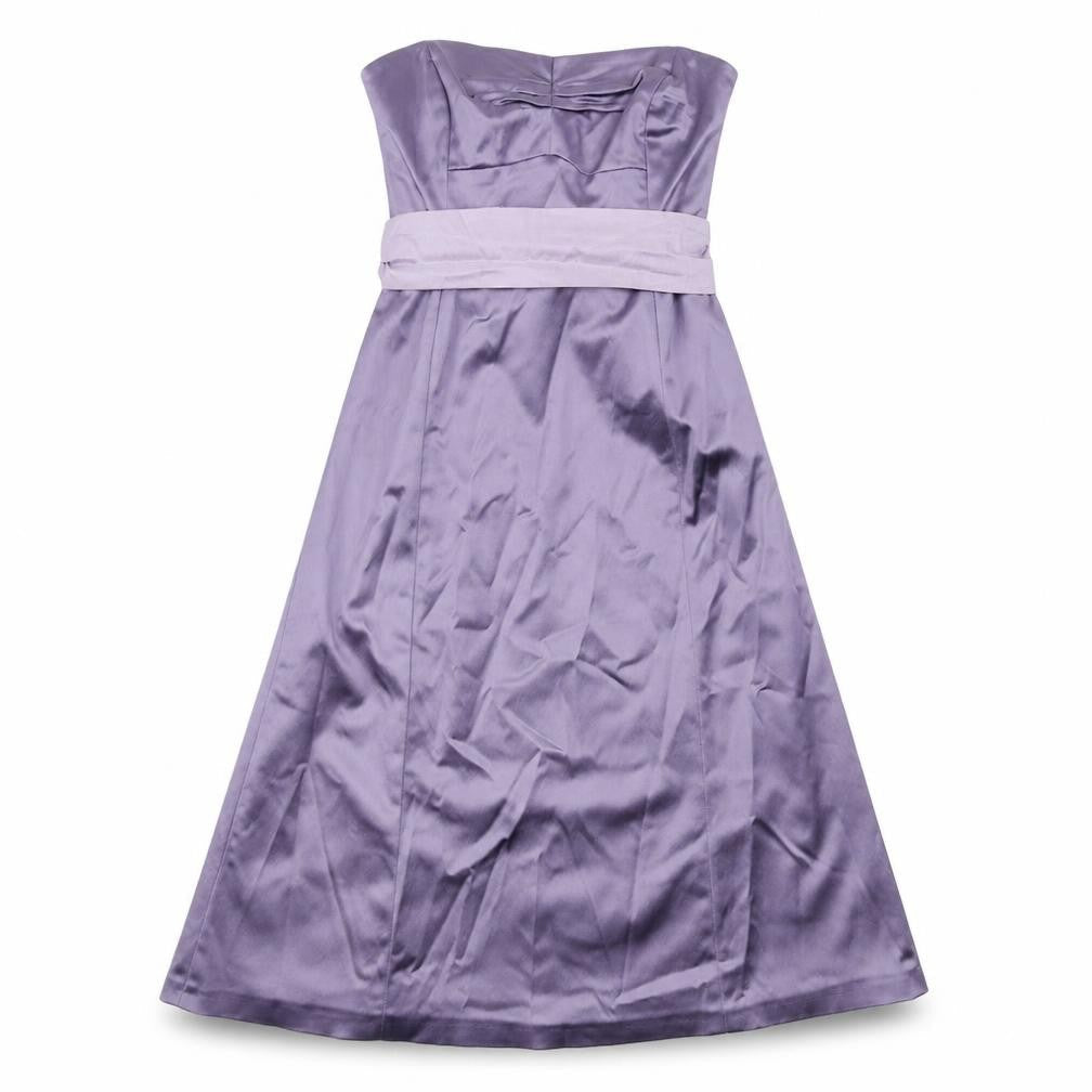 Coast Womens Purple Colourblock Acetate Ball Gown Size 8 Off the Shoulder Zip