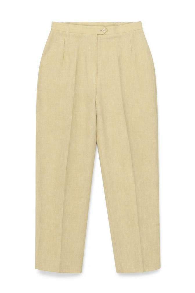 Libra Womens Yellow Polyester Trousers Size 12 Regular Zip
