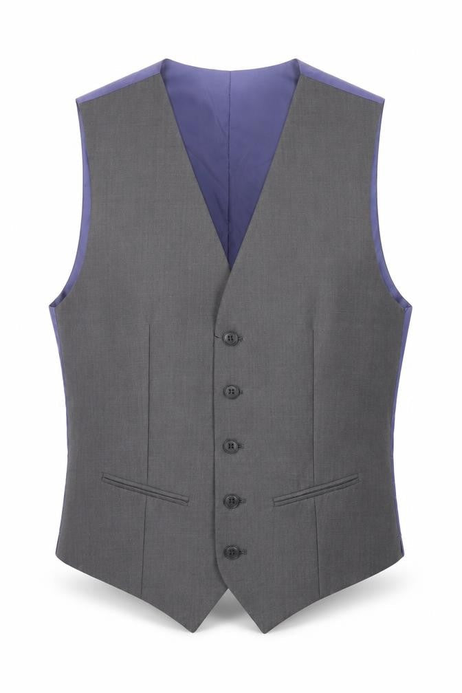 Marks and Spencer Mens Grey Wool Jacket Suit Waistcoat Size 36 Regular