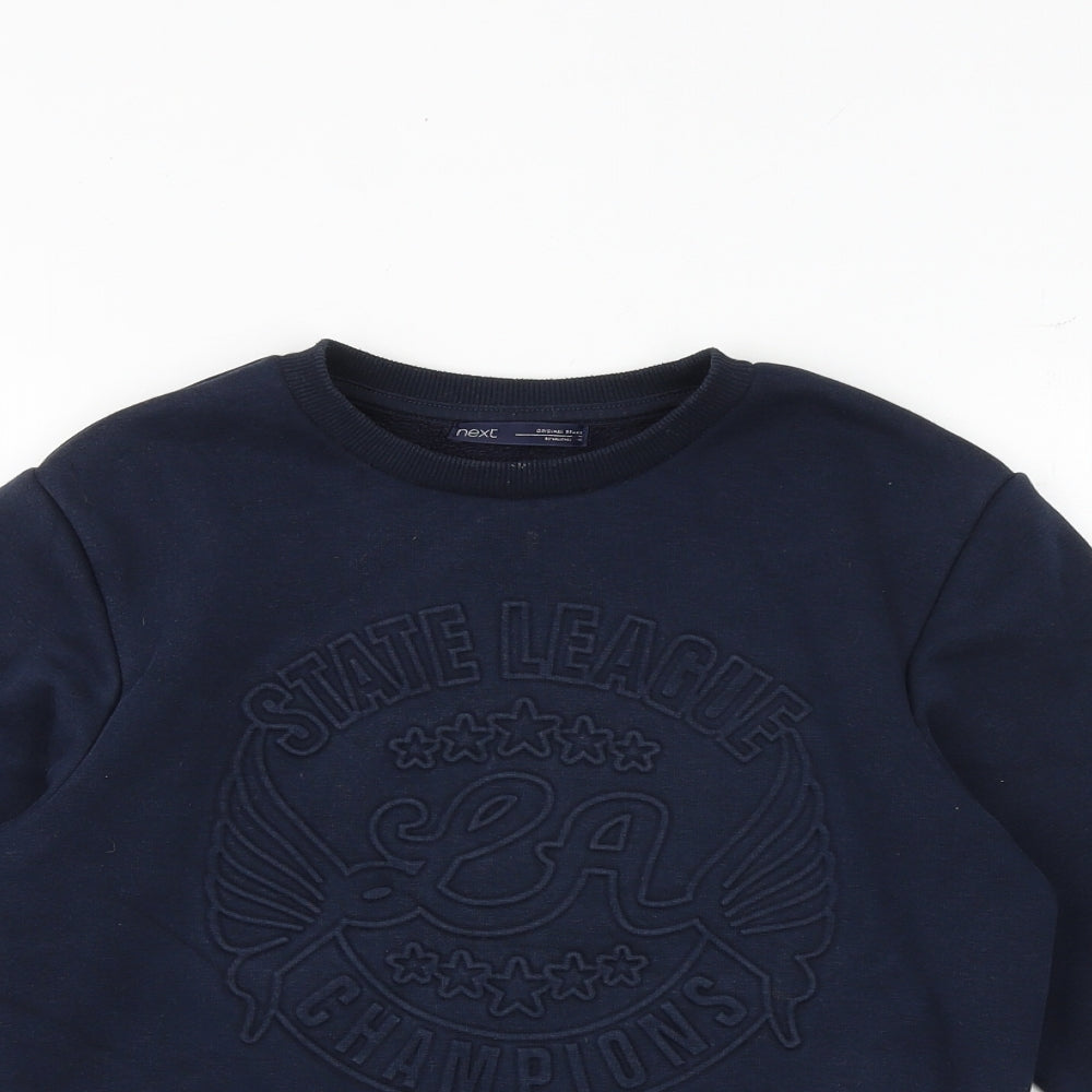 NEXT Boys Blue Cotton Pullover Sweatshirt Size 8 Years Pullover