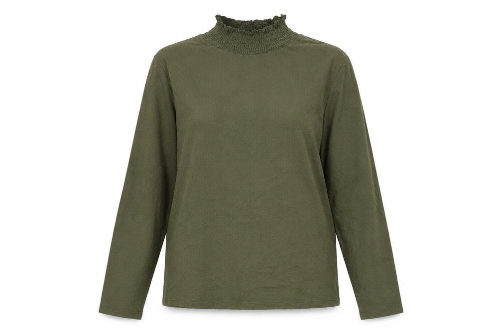 Womens UK Size M Kiabi Green Polyester Blouse
