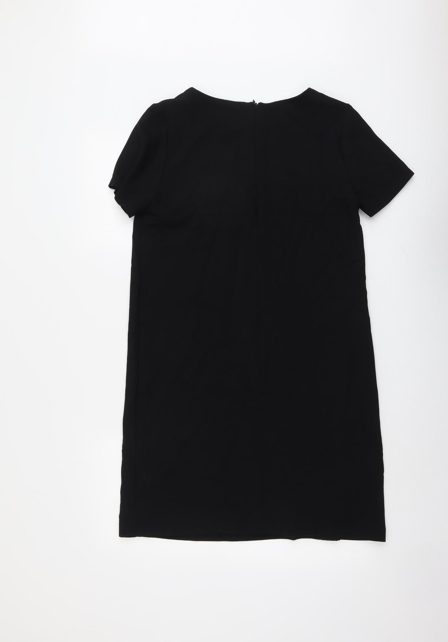NEXT Womens Black Polyester A-Line Size 10 Roll Neck Zip