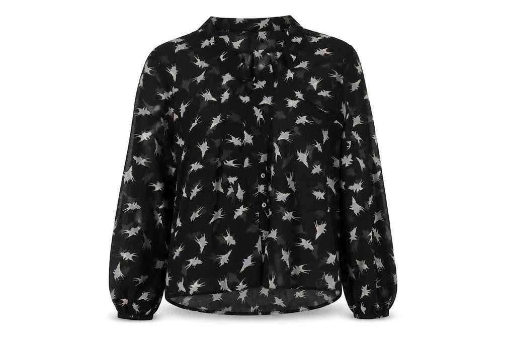 Womens UK Size 12 Mint Velvet Black Polyester Button-Up
