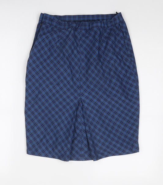 Monkhouse Womens Blue Geometric Polyester A-Line Skirt Size 30 in Zip
