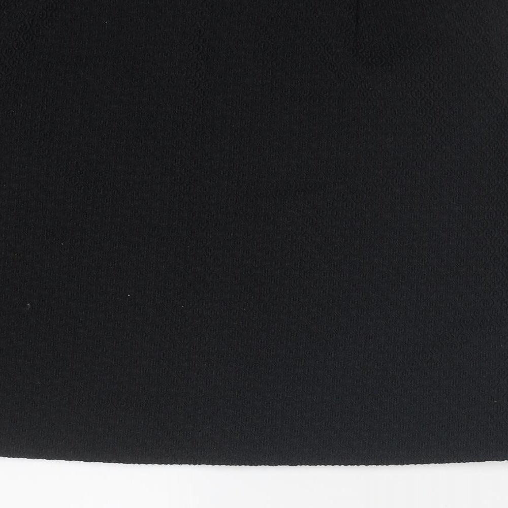 Sisley Womens Black Polyester A-Line Skirt Size 30 in Zip