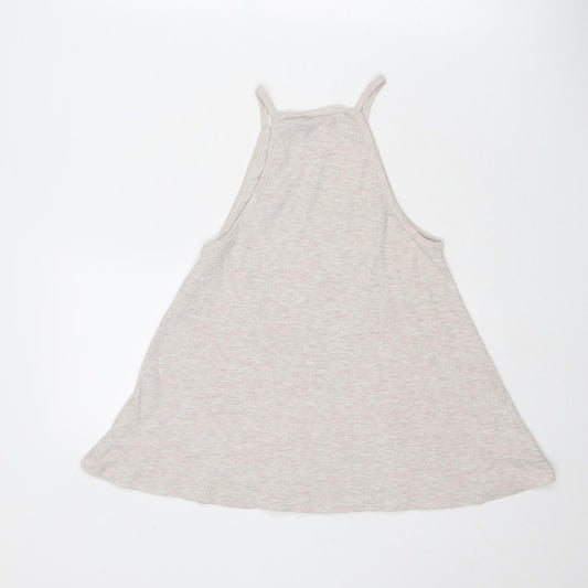 Ramones Womens Grey Polyester Basic Tank Size 8 Round Neck - Ramones