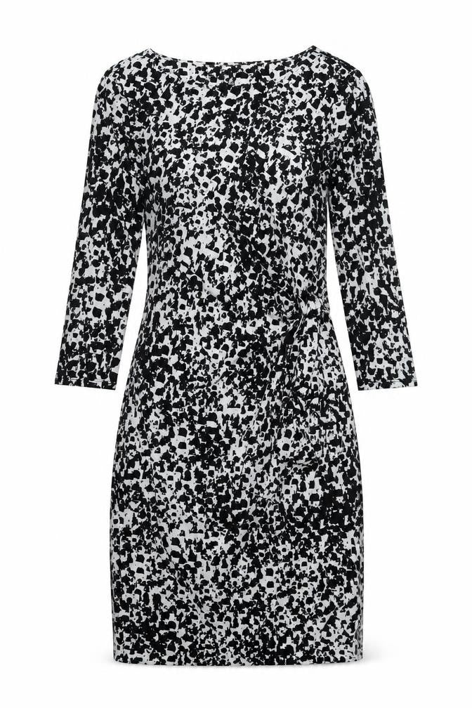 Fenn Wright Manson Womens Black Geometric Polyester A-Line Size XS Round Neck Pullover