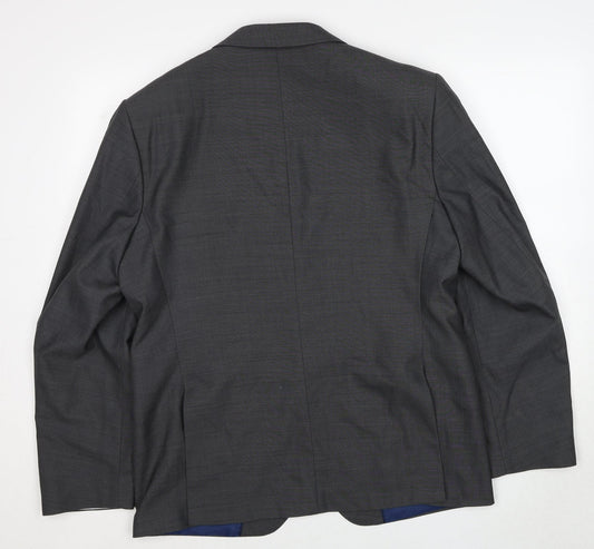Marks and Spencer Mens Grey Polyester Jacket Suit Jacket Size 42 Regular