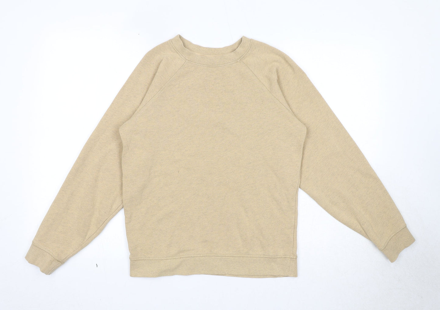 Topshop Womens Beige Cotton Pullover Sweatshirt Size 4 Pullover