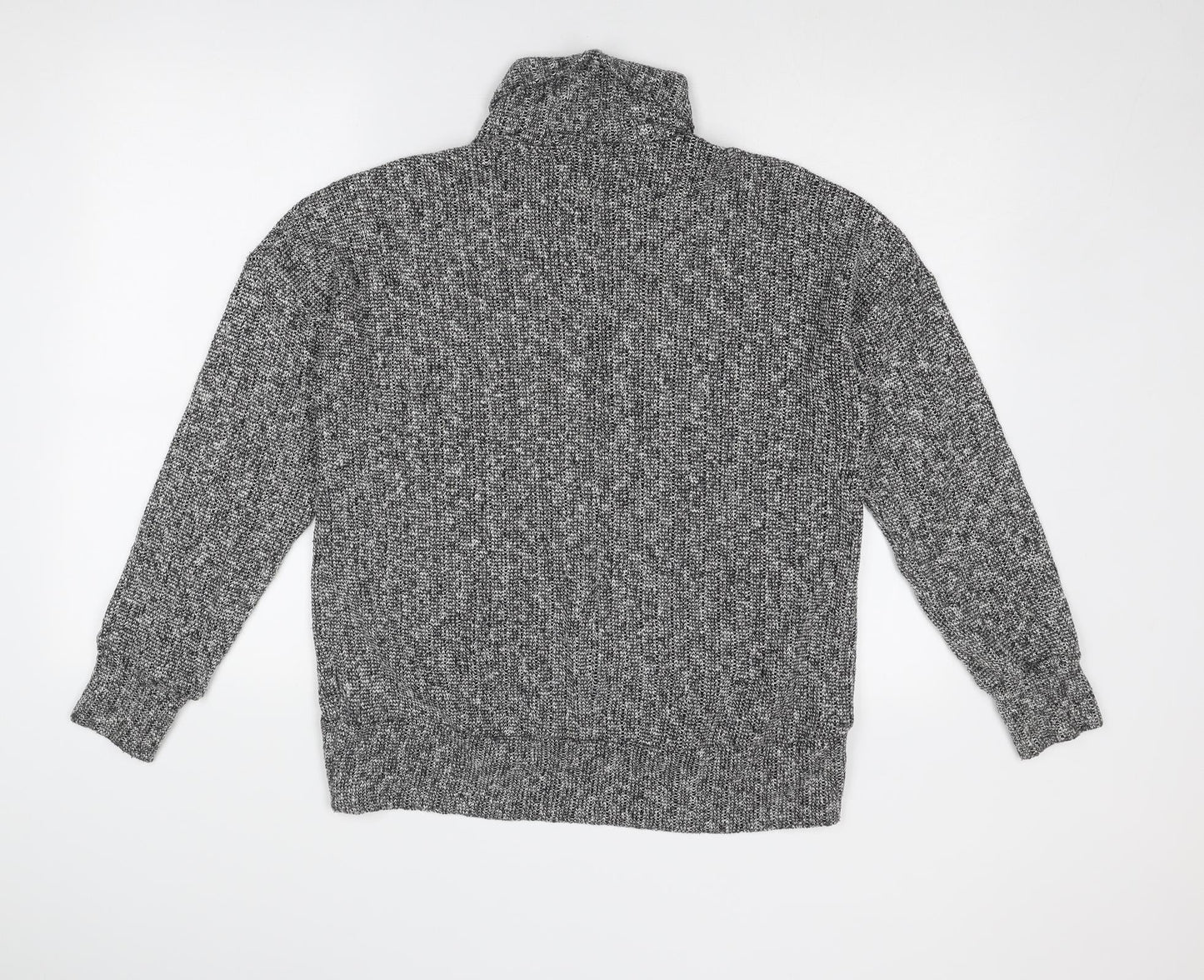 Topshop Womens Grey High Neck Polyester Pullover Jumper Size 10