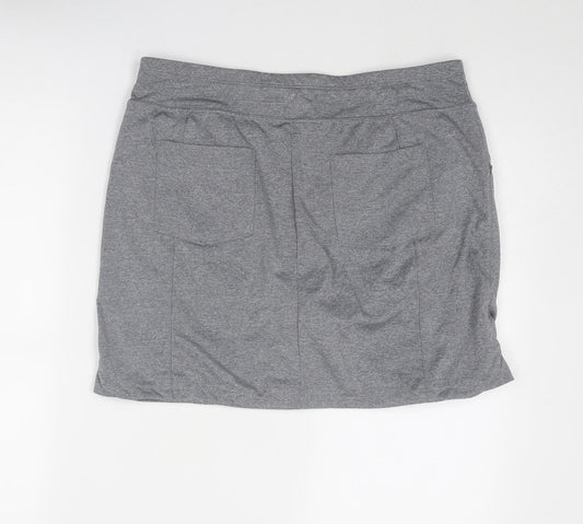 Tangerine Womens Grey Polyester Skort Size L - Size L-XL