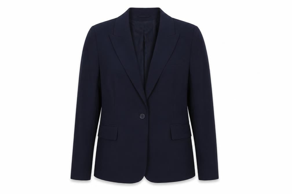 Marks and Spencer Womens Blue Polyester Jacket Suit Jacket Size 14