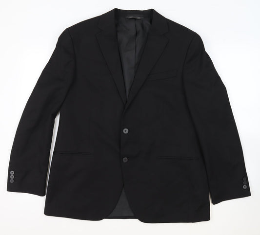Skopes Mens Black Polyester Jacket Suit Jacket Size 42 Regular