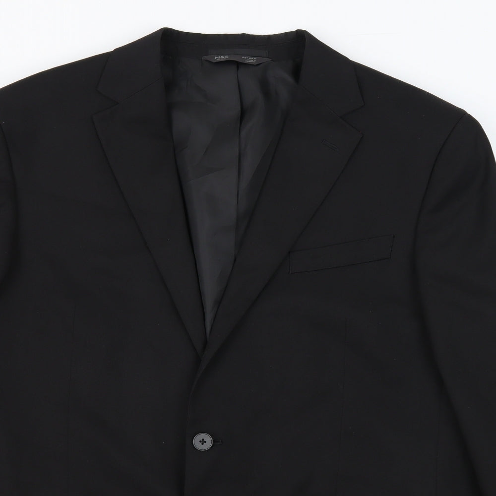 Skopes Mens Black Polyester Jacket Suit Jacket Size 42 Regular