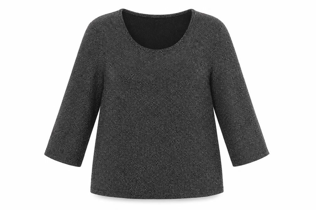 Classics Womens Black Polyamide Basic Blouse Size 18 Scoop Neck
