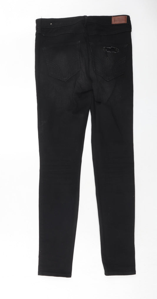 Hollister Mens Black Cotton Skinny Jeans Size 28 in L30 in Regular Zip