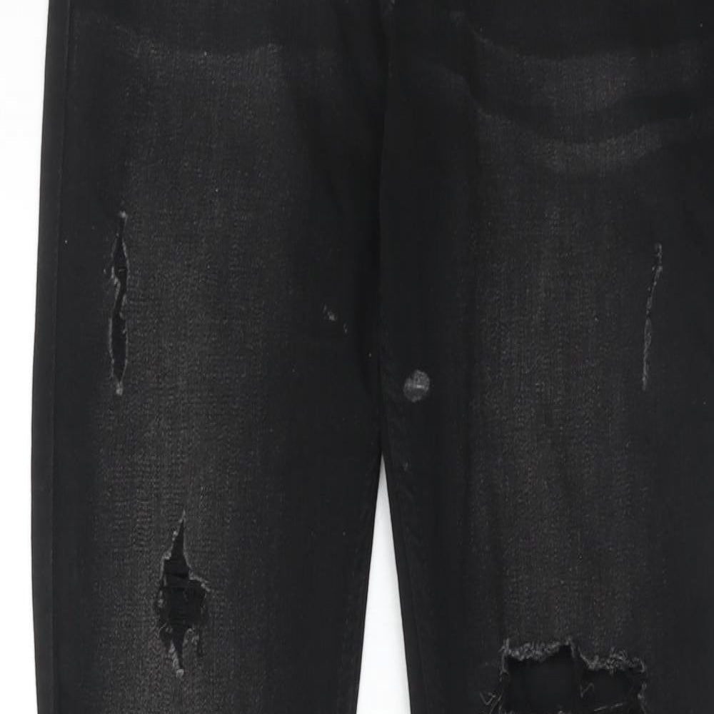 Hollister Mens Black Cotton Skinny Jeans Size 28 in L30 in Regular Zip