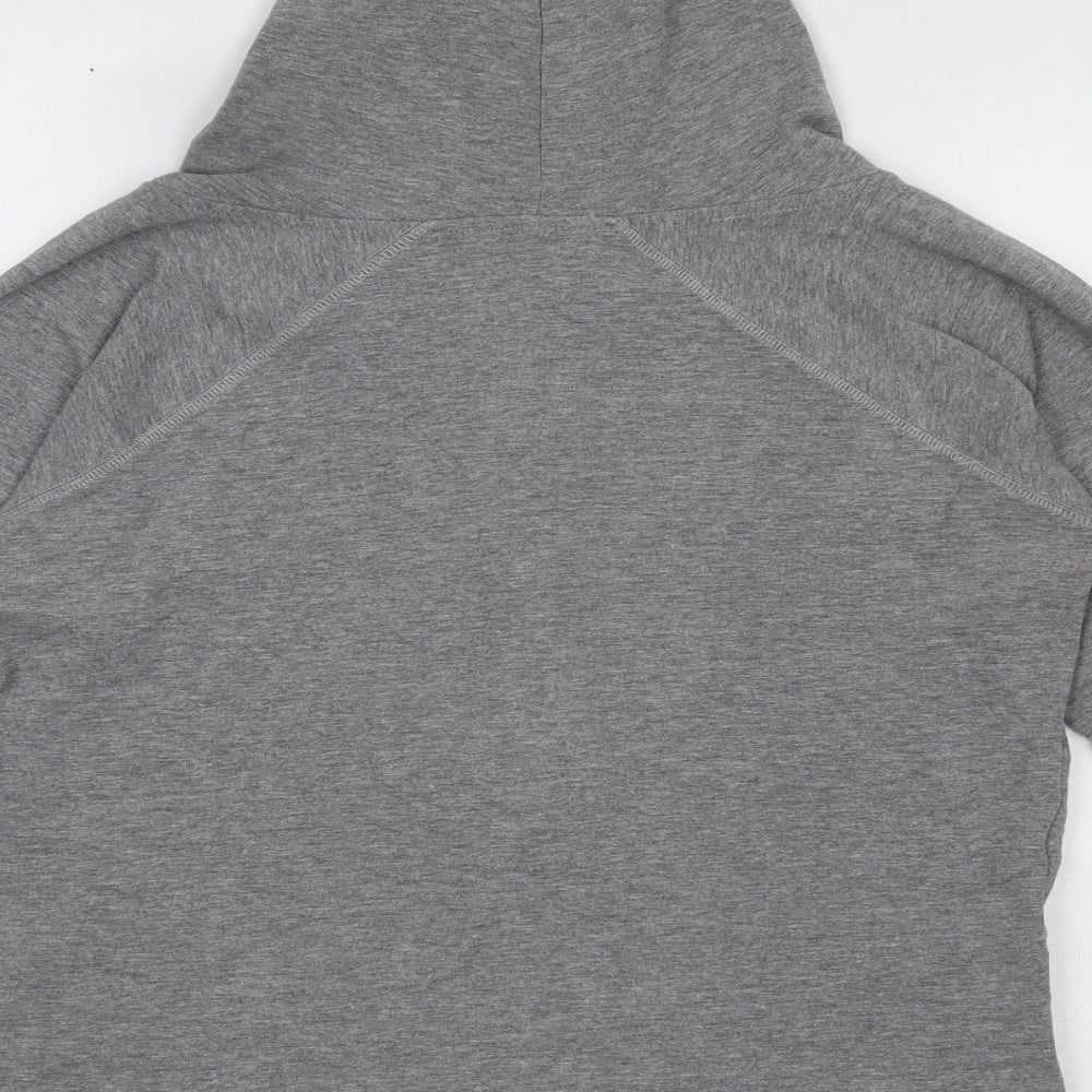 Elle Sport Womens Grey Cotton Full Zip Hoodie Size 10