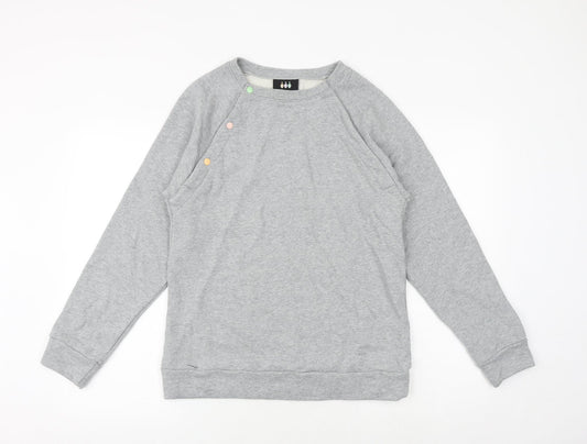 Fit Bumps and Mums Womens Grey Cotton Pullover Sweatshirt Size M Pullover