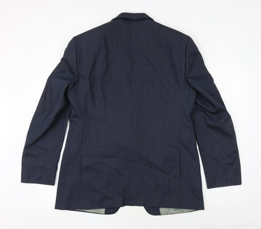 REMUS Mens Blue Wool Jacket Suit Jacket Size 40 Regular