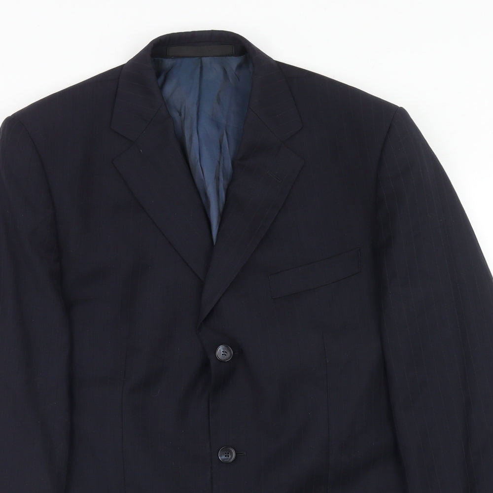Marks and Spencer Mens Blue Wool Jacket Suit Jacket Size 40 Regular