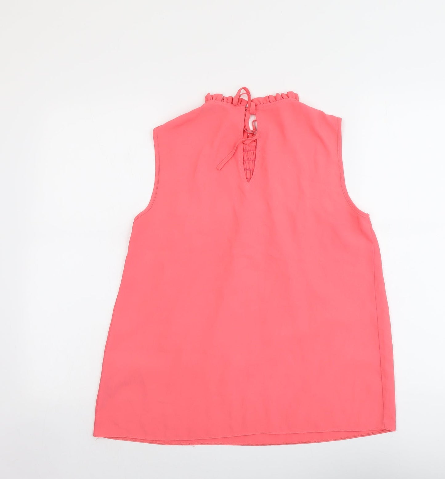 Dorothy Perkins Womens Pink Polyester Basic Tank Size 12 Round Neck