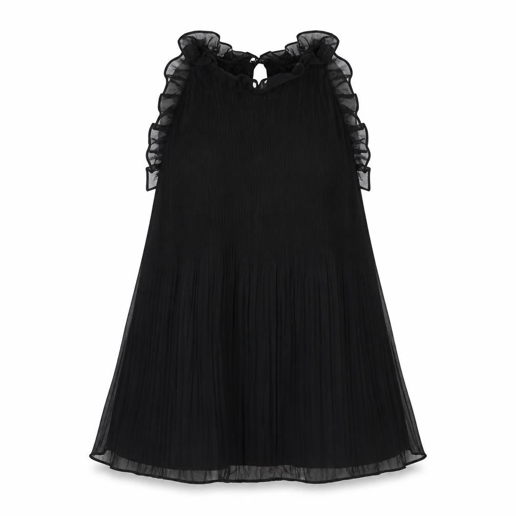 Zara Womens Black Polyester Tunic Blouse Size S Round Neck