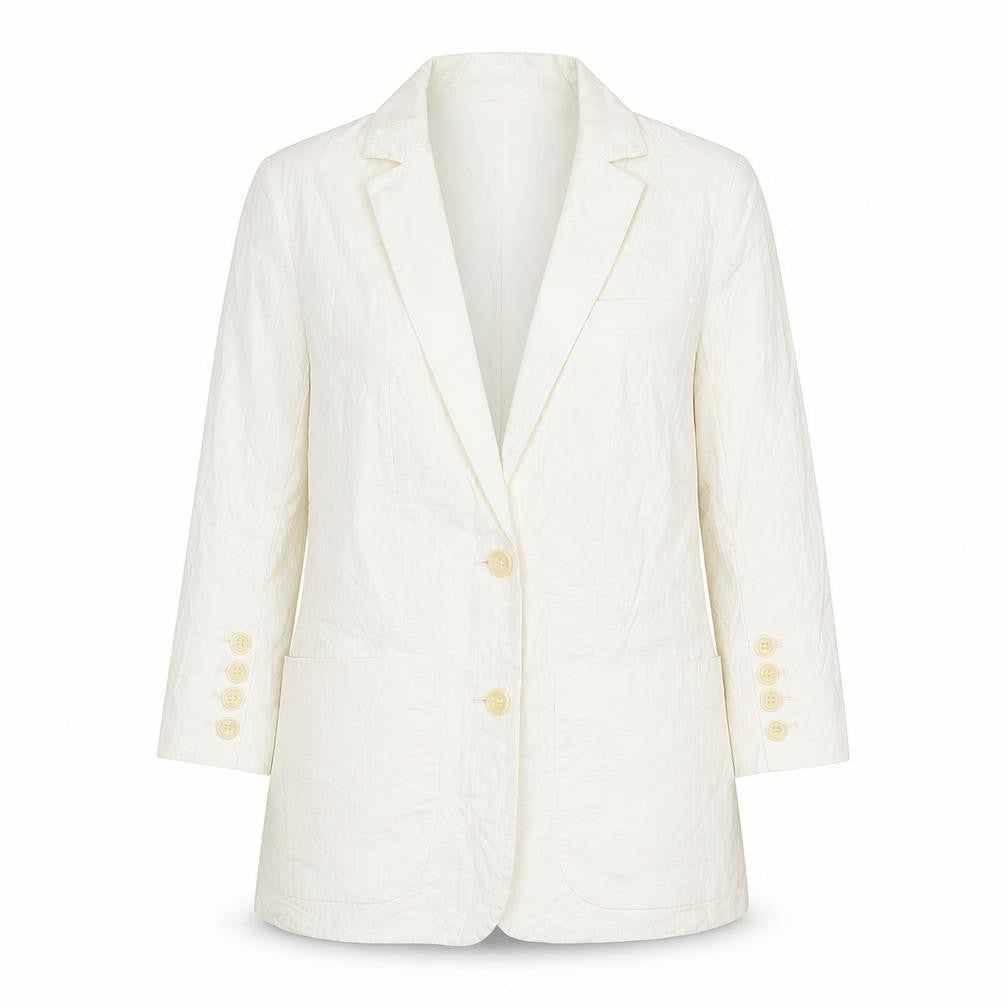 Bolongaro Trevor Womens Ivory Cotton Jacket Blazer Size S