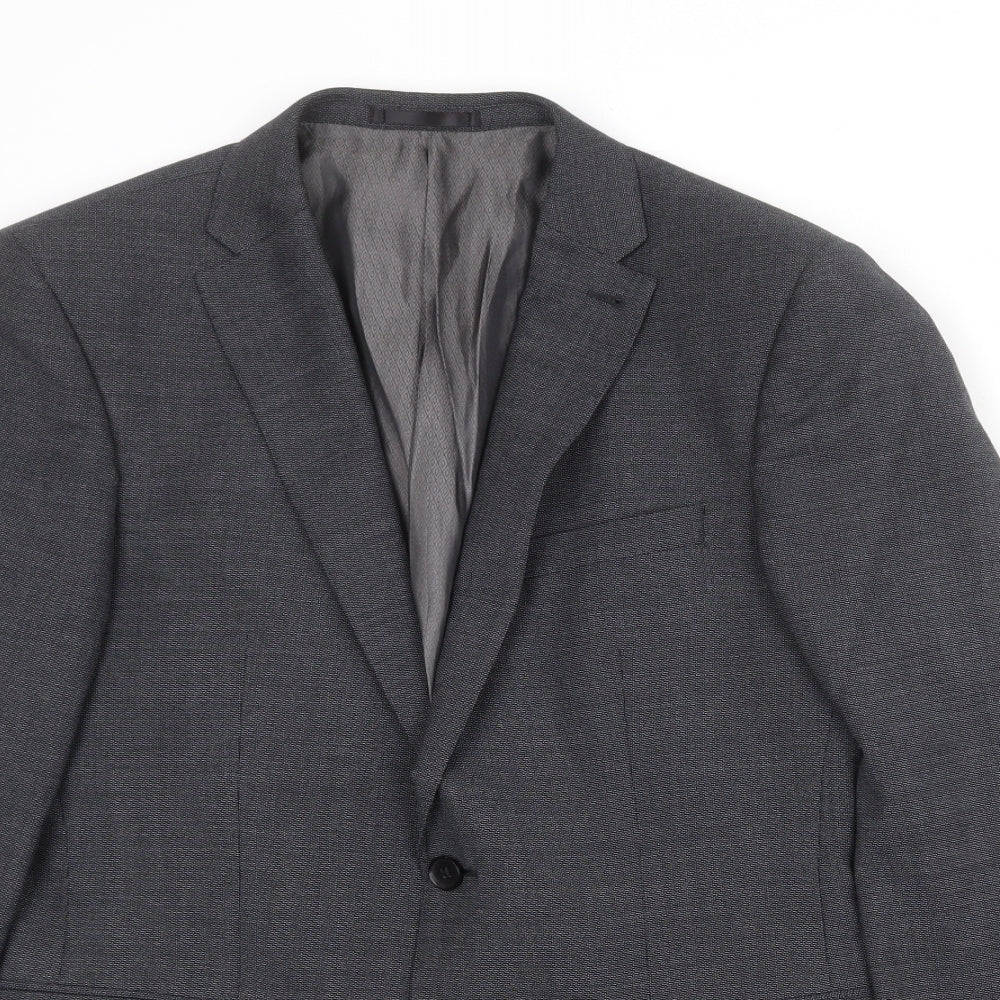 NEXT Mens Grey Wool Jacket Suit Jacket Size 40 Regular
