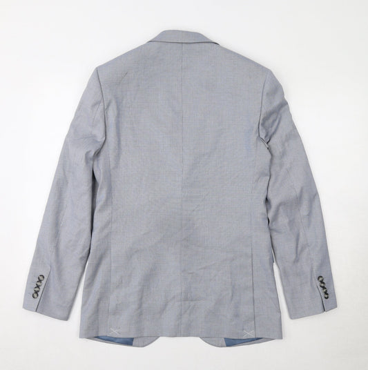 Marks and Spencer Mens Blue Polyester Jacket Suit Jacket Size 36 Regular